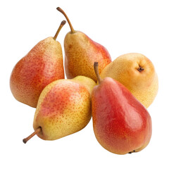 Assortment of red and yellow pears carefully arranged together, fresh ripe fruits with natural shine, organic and healthy eating concept. PNG