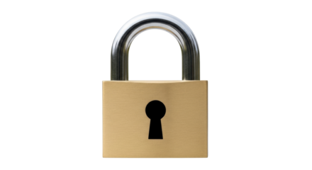 Isolated lock with chrome shackle, security device for locking, safety and theft protection