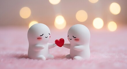 Romantic scene of a cute couple sharing love