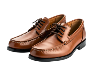 Pair of light brown leather loafers