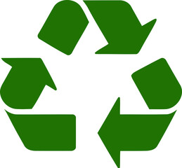 Obraz premium Green recycling symbol on a white background promote environmental awareness