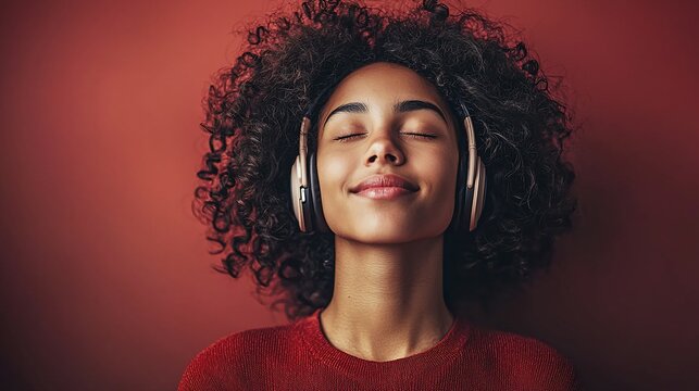 Woman listening to music
