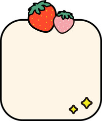 Strawberry Cute name tag