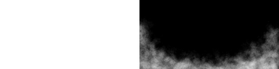 A cloud of white fog, white vapor, transparent and fluffy