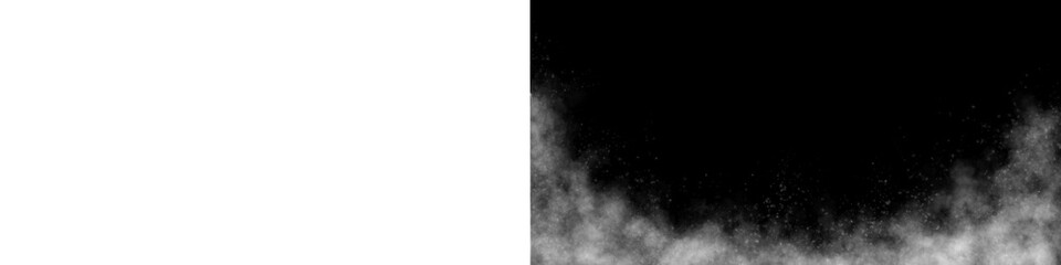 A cloud of white fog, white vapor, transparent and fluffy