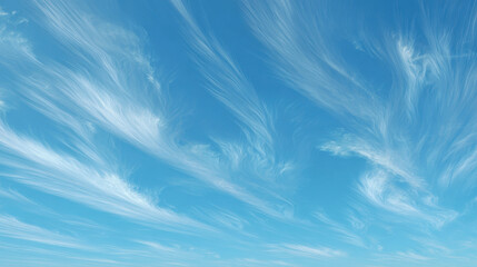 Sky Canvas: Wispy cirrus clouds dance across a vibrant azure sky. A serene canvas of nature's artwork.