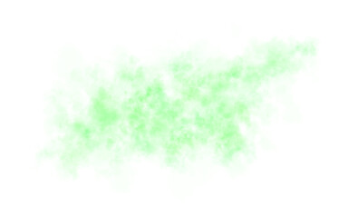 Colored transparent smoke on a transparent background. A cloud of fog. Chemical green gas..