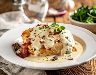 Creamy chicken bacon mushroom