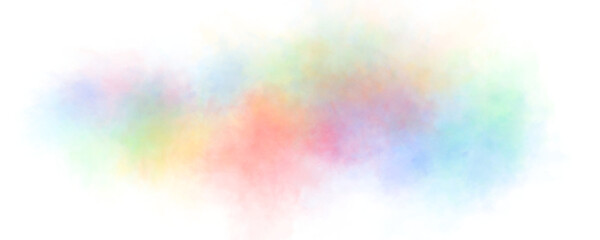 Colored transparent smoke on a transparent background. A multicolored cloud of fog. Chemical gas..