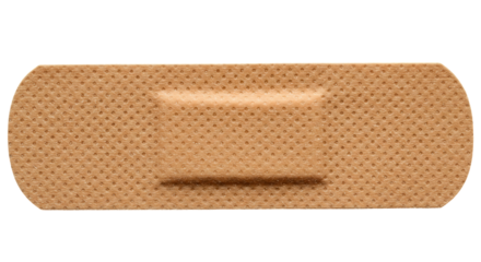 Adhesive bandage on transparent background first aid healthcare