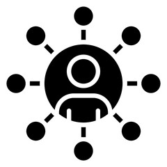 Obraz premium Networking Glyph Icon