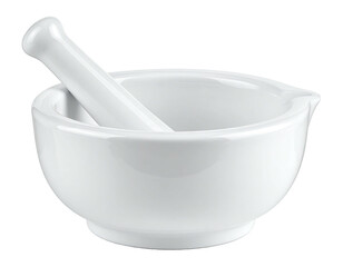 White ceramic mortar and pestle (2)