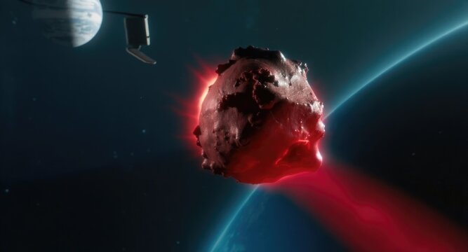 Asteroid hurtling towards Earth, space debris