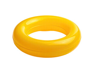 Bright yellow inflatable circular pool float (1)