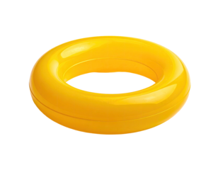 Bright yellow inflatable circular pool float (1)