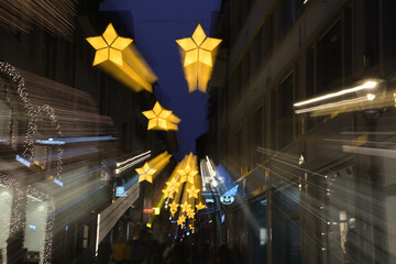 Weihn&auml;chtliche Strassendekoration, Luzern, Schweiz