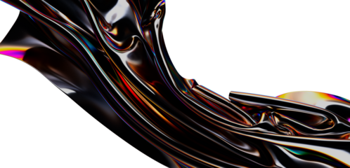 Stunning abstract image of flowing iridescent black fabric. Perfect for design projects needing a modern, luxurious feel.