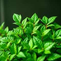 Lush Green Leaves in Nature's Embrace: The image showcases the vibrant beauty of numerous green leaves, forming a dense, textured arrangement against a softened background.
