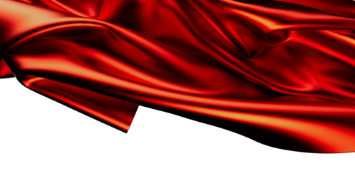Luxury red silk fabric flowing elegantly. Perfect for fashion, beauty, and design projects.