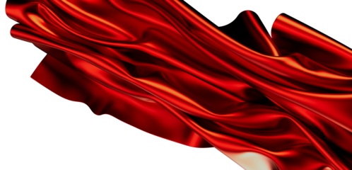 Luxury red silk fabric, elegant flowing waves. Perfect for fashion, beauty, and design projects.