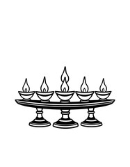 candlestick isolated on white background