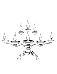 candlestick isolated on white background