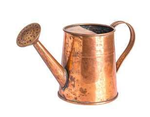 Antique copper watering can