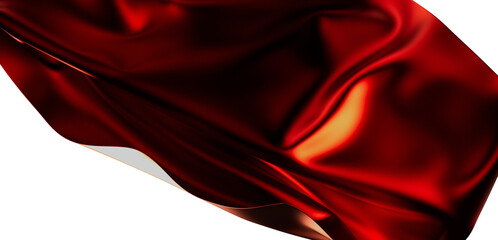 Obraz premium Elegant red silk fabric flowing, abstract background. Perfect for luxury, fashion, beauty.