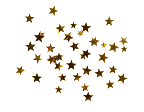 Golden stars scattered on a black background (2)