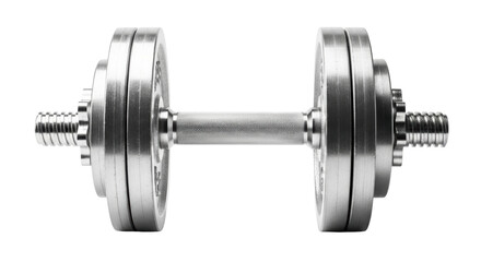 Fototapeta premium Isolated dumbbell on seamless backdrop for weightlifting exercises and strength training