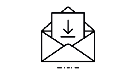 Isolated New Email Letter Notification Inbox Download Symbol Communication Digital Messaging