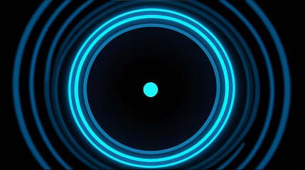 A blue pulsing dot is surrounded by a glowing circle on a black background. This looped animation is isolated and has an alpha channel.