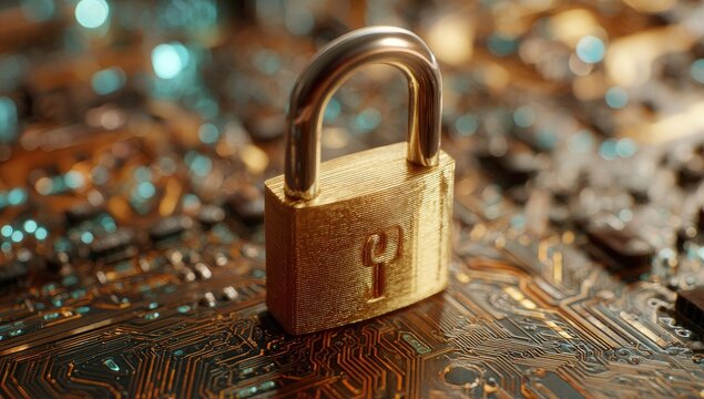 Padlock on circuit board security