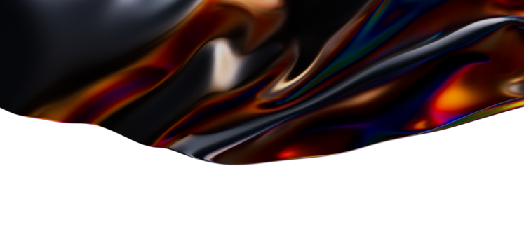 Abstract waving fabric with a holographic effect and iridescent colors. Perfect for art, design, and background use.