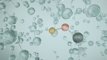 Sodium hydroxide of NaOH molecule. Chemistry research background with copy space