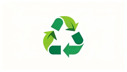 Obraz premium Recycling symbol with green arrows