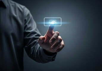 Finger pressing button interface technology interaction