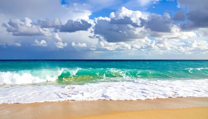 Beach scene with dramatic clouds