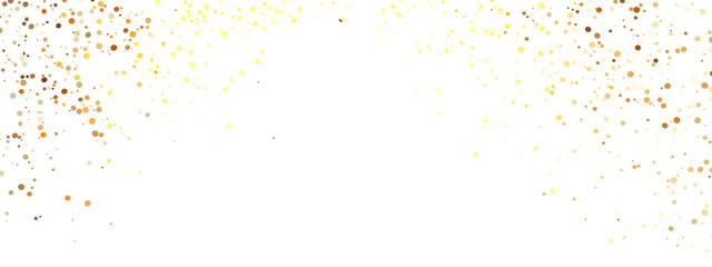  Gold Glitter Dust Spray. Golden particles. Festive Confetti Background. Greeting Design. Congratulations Card