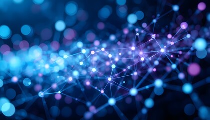 Modern vibrant network connection represents global data transfer in a stunning visual, perfect for tech companies and innovative marketing campaigns