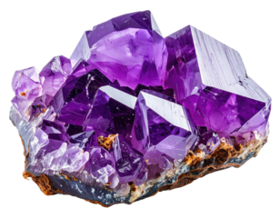 Cluster of vibrant purple amethyst crystals (7)