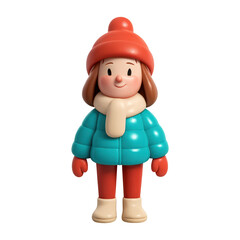 Fototapeta premium PNG Cute winter character illustration