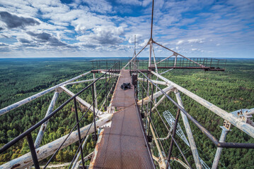 Top of the old Soviet Duga radar in abandoned military base in Chernobyl Exclusion Zone in Ukraine