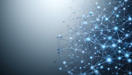 Stunning network connection background for science, medicine, and technology projects showing a molecular structure perfect for digital marketing campaigns