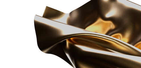 Premium photo of elegant gold fabric, perfect for luxury branding, fashion, and design projects.  High-resolution image.