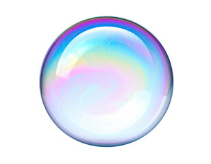 Obraz premium Round iridescent bubble, vibrant colors