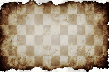 Vintage Checkerboard Pattern with Distressed Grunge Paper Texture