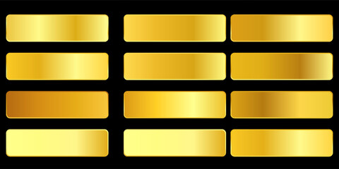 gold gradients metallic gradients set
