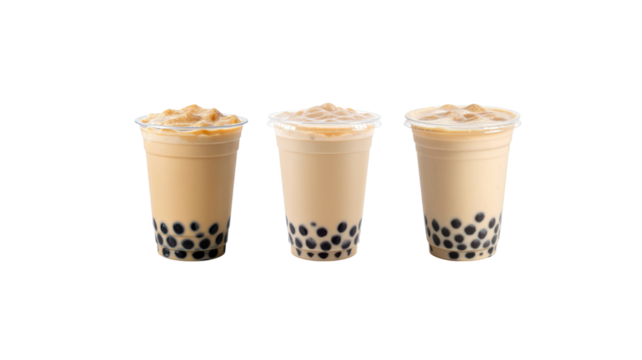 Bubble tea on transparent background