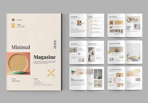 Minimal Magazine Template Layout